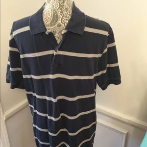 NAVY WITH GRAY STRIPES KNIT SHIRT 🌟